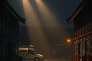 打烊后的面包房剧集封面亮着灯的橱窗